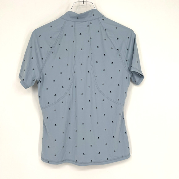 G Fore Top Womens S Blue Skull Crossbones Golf Athleisure Tech Performance - Picture 2 of 8